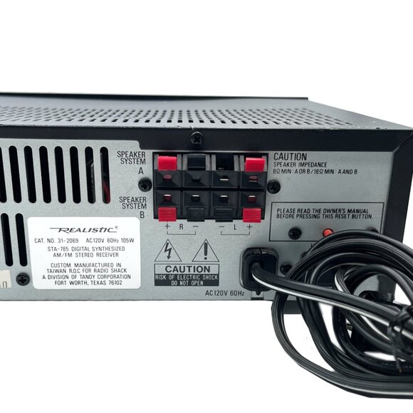 Vintage Realistic STA-785 Stereo Receiver AM/FM 50 Watts 1989 Tested and Working - Picture 8 of 9